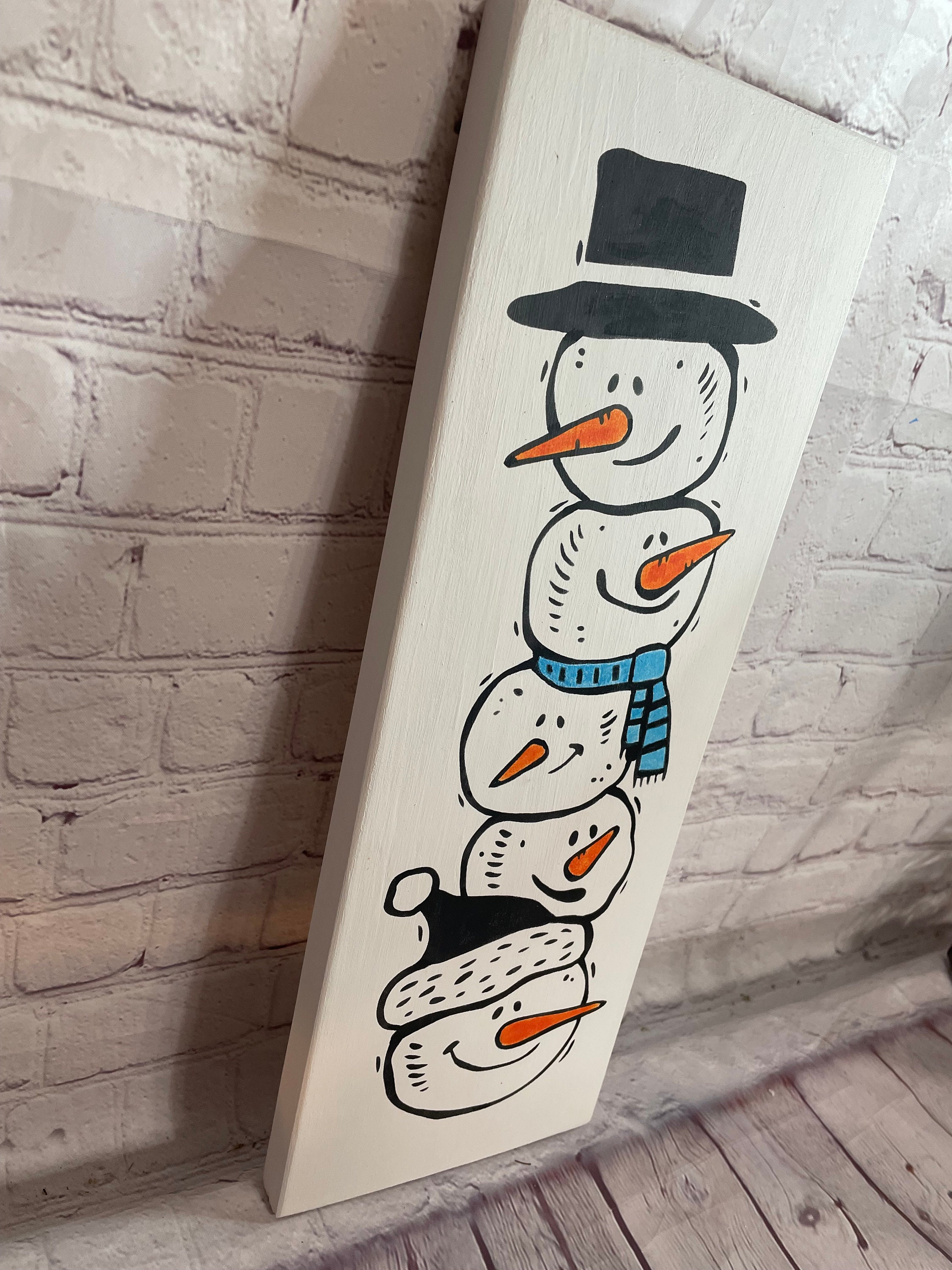 Snowmen Stack Snowmen Wood Sign, Snowmen Stack Sign, Primitive, Country, Farmhouse ...