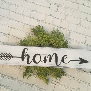 Home arrow sign/ farmhouse / wall decor/ homestead/ arrow signs/ rustic/ primitive/ country/ shabby chic/ gallery wall
