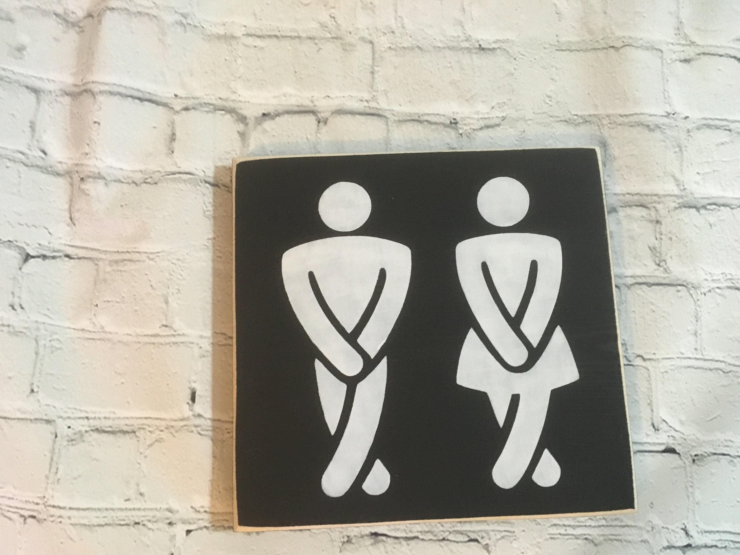 Baño Pareja / decoración del hogar / humor de baño / primitivo | Etsy