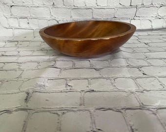 Vintage Wood bowl, table accent, rustic dough bowl, primitives, farmhouse, 9 inches