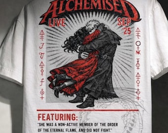 Alchemised 'Kaine and Helena' vintage bandshirt | Alchemised-shirt SenLinYu, leesgrage T-shirtmerchandise, cadeau boekenliefhebber,