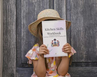 Cuaderno de ejercicios de habilidades dirigidas por niños, material complementario para la educación en casa y la escuela, currículo de cocina para niños pequeños, material imprimible de habilidades para la vida.