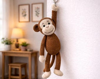 Singe Amigurumi Patron au crochet PDF | Joli singe en peluche en téléchargement numérique - Modèle d'animal en peluche facile à faire soi-même