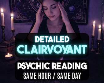 Clairvoyant Psychic Reading, Same Hour No Tools Pure Psychic Intuition, Detailed Blind Predictions, Love - Career & Life Insights