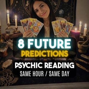 8 Future Predictions, Same Hour Psychic Blind Reading, Future Clairvoyant Medium Reading, Fortune Teller, Love, Career & Life Guidance