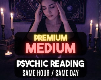 Psychic Medium Reading, Same Hour Psychic Clairvoyant Reading, Love Career Life Reading, Spiritual Guidance, Honestly Accurate Tarot Reading