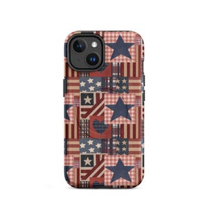 MagSafe®-skal med vintage-motiv och patchwork för iPhone®