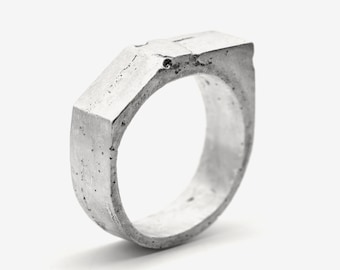 Organic Textured Mens Ring In Sterling Silver, Sustainable Recycled Jewelry.