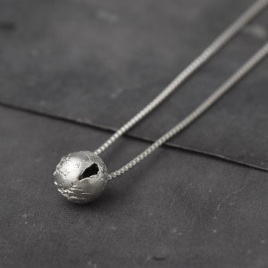 Silver Moon Necklace For Her Sterling Silver Sphere Necklace Bridesmaid Thank You Gift image 6