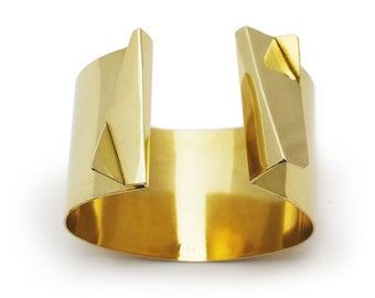 Origami Bracelet, Architectural Cuff Bracelet, Adjustable Bangle, Designer Jewelry For Women, BB006