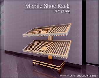 Mobile Plywood Shoe Rack — DIY Woodworking Plans