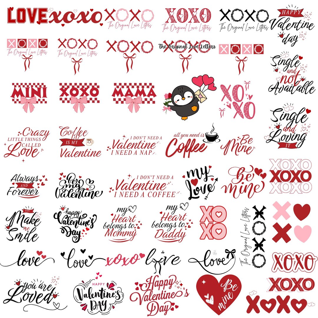 Mega Valentines Day SVG PNG Bundle Valentine Shirts Svg Be Mine Svg ...