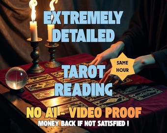 Same Hour Extra Detailed Tarot Reading, No sugar coating, Honest Brutal Psychic Prediction