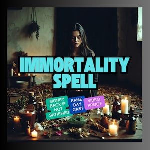 Immortality Spel, Eternal Youth, Ageless Aura Ritual, Spiritual Longevity, Become Immortal
