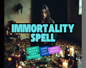 Immortality Spel, Eternal Youth, Ageless Aura Ritual, Spiritual Longevity, Become Immortal