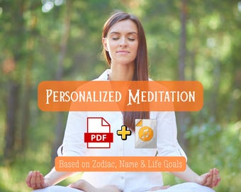 Personalized Meditation for Manifestation, Custom Happiness Formula Based on Zodiac, Name and Life Goals