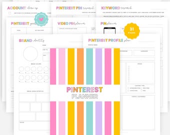 Pinterest Planner Printable | Content Creator, Small Business (A4/Letter PDF Download)