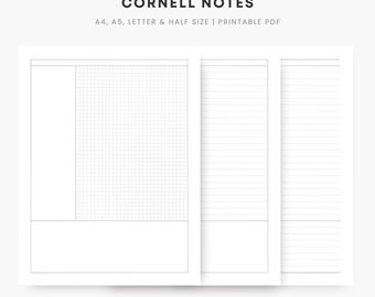 Cornell Notes Template | Grid, Lined Paper (PDF Download)