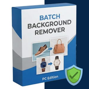 Bakgrundsborttagare för batcher | Bulkfotoredigerare för PC (digital nedladdning, PDF-guide)