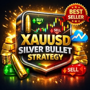 Strategia Silver Bullet dla XAUUSD | Alerty kupna i sprzedaży na rynku Forex | Wskaźnik skalpingu złota TradingView | Algorytm bez repaintowania | Natychmiastowe pobieranie