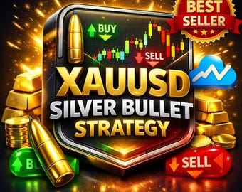 XAUUSD Silver bullet Strategy | Forex Buy Sell Alerts | TradingView Gold Scalping Indicator | Non-Repaint Algorithm | Instant Download