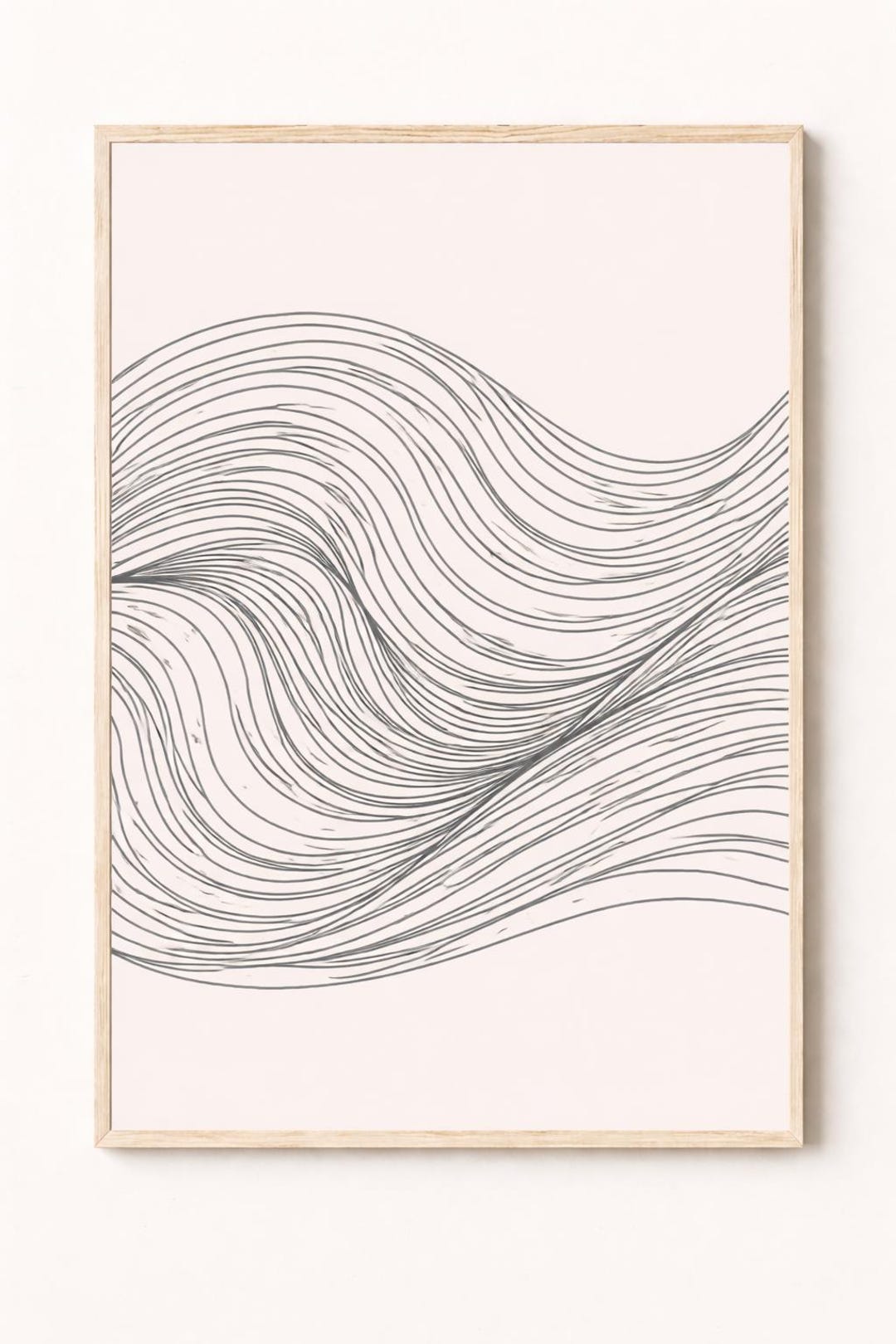Set of 5 Abstract Line Art Prints, Minimalist Wall Art, Modern ...