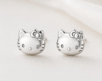 Cat Stud Earrings • Minimalist Kitty Earrings • Dainty Animal Jewelry • Cute Everyday Studs • Gift For Cat Lover