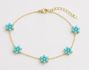 Turquoise Flower Bracelet