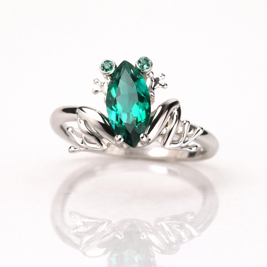 Frog Shape Ring • Frog Design Statement Ring • Cute Animal Jewelry ...