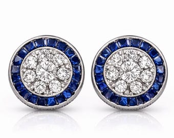 Round Halo Cufflinks • Classic Men's Cufflinks • Wedding Groom Cufflinks • Elegant Formal Shirt Cufflinks • Anniversary Gift for Him