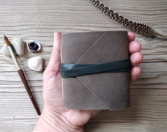 Rustic Leather Mini Watercolor Sketchbook: Arches Paper Travel Journal