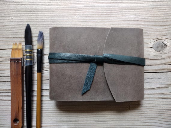 The Unassuming Watercolorist Sketchbook,Handmade Leather Watercolor Sketchbook,Arches 140lb Paper,Hand Stitched,Artist Gift,Just Journal It
