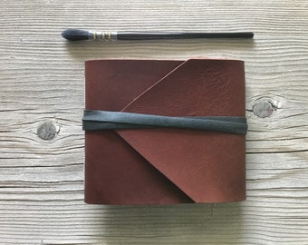 The Unassuming Watercolorist Sketchbook,Handmade Leather Watercolor Sketchbook,Arches 140lb Paper,Hand Stitched,Artist Gift,Just Journal It