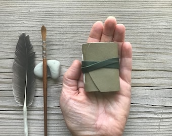 Mini Leather Watercolor Sketchbook: Handmade Arches Paper Journal