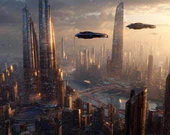 Cyberpunk City Digital Art Pack Futuristic Scenes
