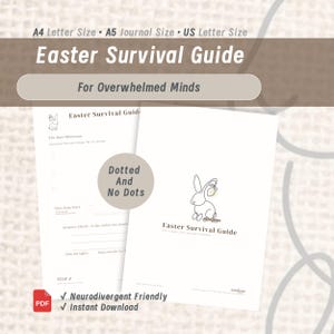 ADHD Easter Survival Guide | Low Energy Holiday Planner | Minimalist Easter Checklist Digital Download