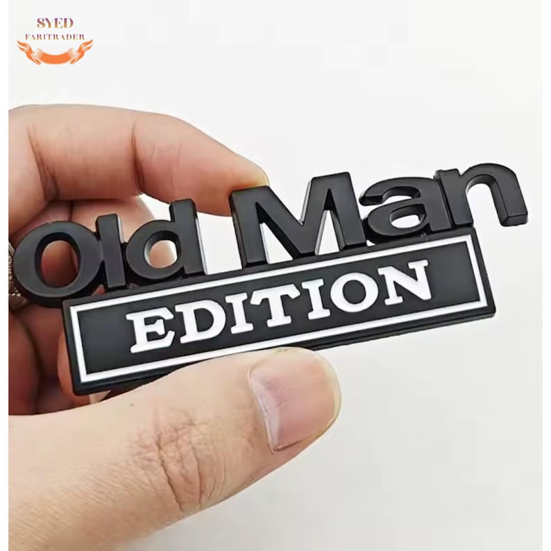 Old Man Edition 3D Car Emblem | Funny Auto Badge Decal - Etsy