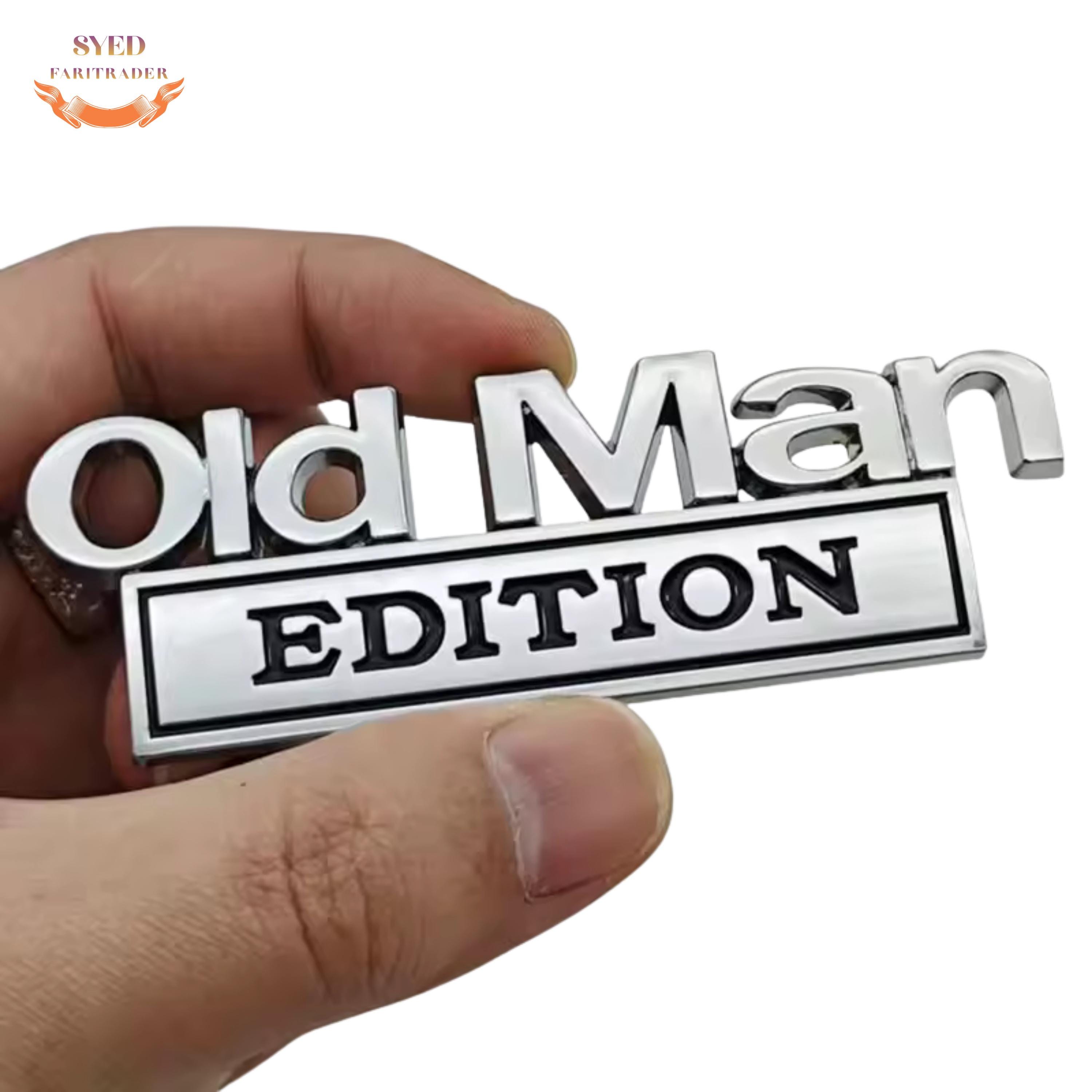 Old Man Edition 3D Car Emblem | Funny Auto Badge Decal - Etsy Australia