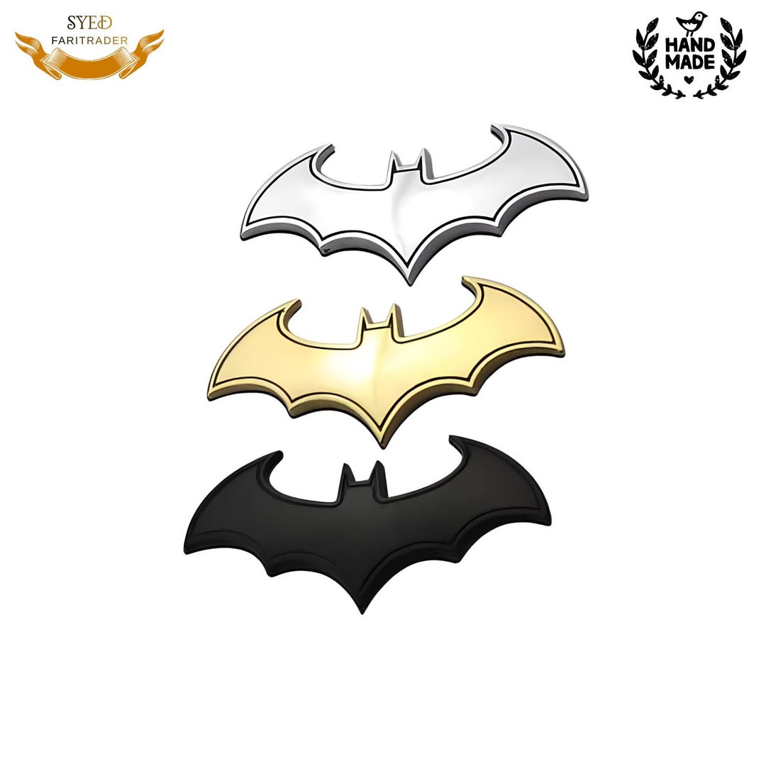 3D Bat Car Emblem Sticker – Metal Vehicle Decal for Cars & Motorcycles ...