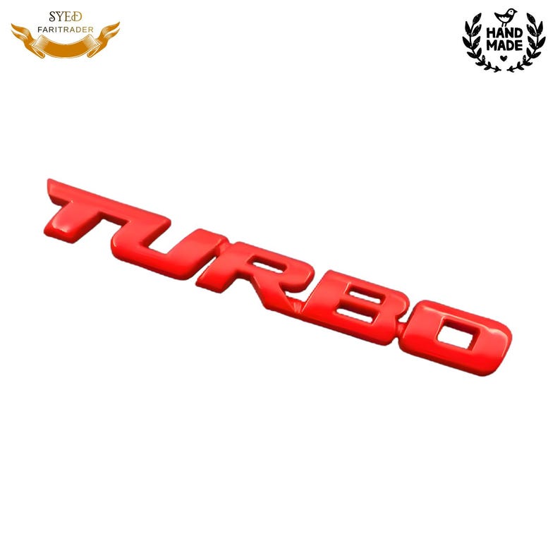 Turbo Letter.pdf 3D Metal TURBO Letter Car Sticker – Universal Boost Emblem Badge Decal ...