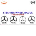 Mercedes Steering Wheel Emblem Sticker 52mm 57mm | Car Badge Logo for A C E S GLA GLC CLA Class Accessories product logo
