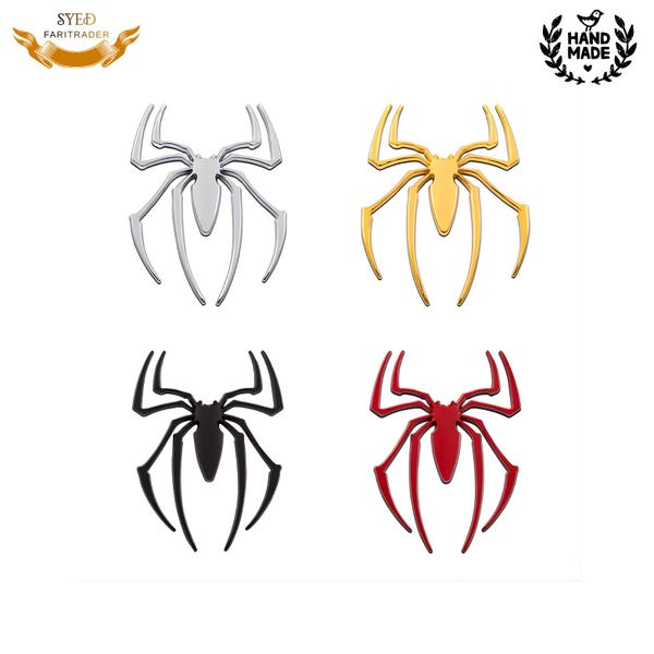 Universal 3D Metal Spider Car Sticker – Chrome Auto Emblem Badge, Exterior Car Decoration Accessory