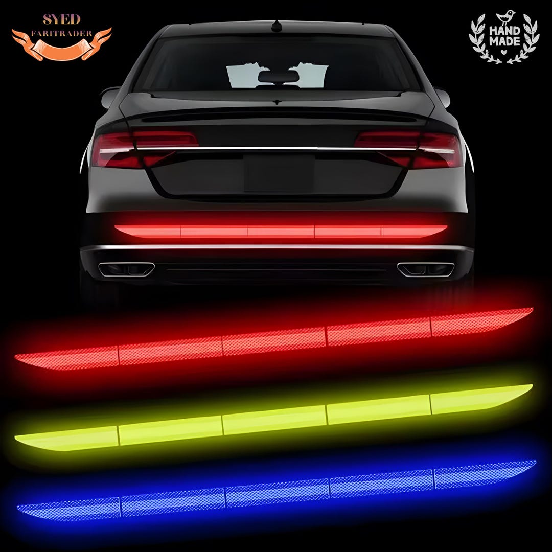 Anti Collision Sensor Sticker Reflective Car Warning Sticker Anti-collision Safety Tape for Trunk ...