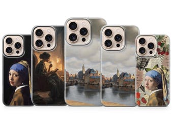 Vermeer Art Phone Case Cover for iPhone 17 pro max 16e 15 plus 14 13 12 11 XR, Samsung S25 S24 Fe A16 A56 A17, Pixel 10, 9