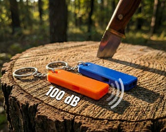 Super Loud Emergency Whistle Keychain | Slim EDC Survival Gear for Hiking Camping | Safety Gift for Women Kids | Dog Training | High Pitch