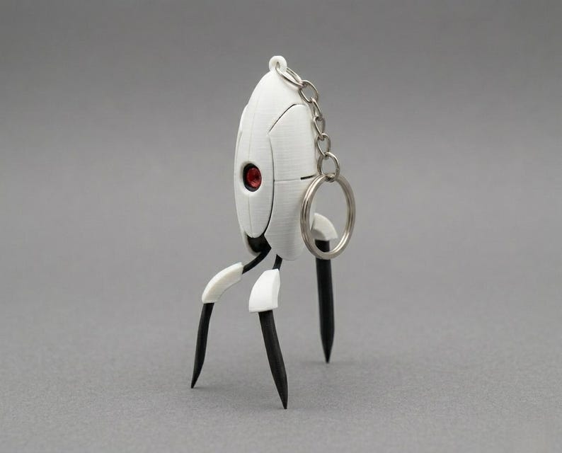 Portal Turret Keychain Backpack Charm Zipper Dangle PC Gaming Setup ...