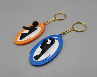 Portal 2 Keychain Co op Gamer Gift Matching Best Friend Keychains Atlas P Body Figure PC Desk Decor Backpack Charm Zipper Pull