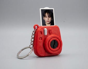 Camera Photocard Holder | Kpop PC Holder Keychain - K-pop Fan Gift | ID Card Backpack Charm - 3D Printed Concert Accessories