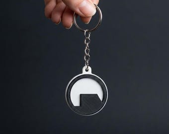 Black Mesa Research Facility Keychain | Half Life Video Game Keyring | Sci-Fi Gamer Gift | 3D Printed Car Charm | Scientist Badge Decor