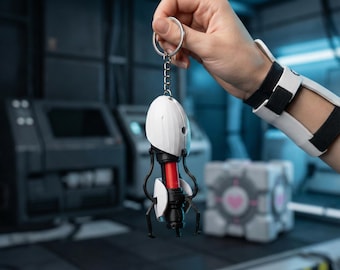 Portal Gun Keychain | Aperture Science Handheld Device | Valve Gamer Gift | Chell Cosplay Prop | The Cake Is A Lie | Sci Fi 3D Printed Key